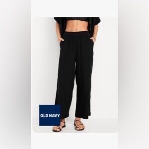 Old navy high waisted crinkle gauze cropped pants XXL